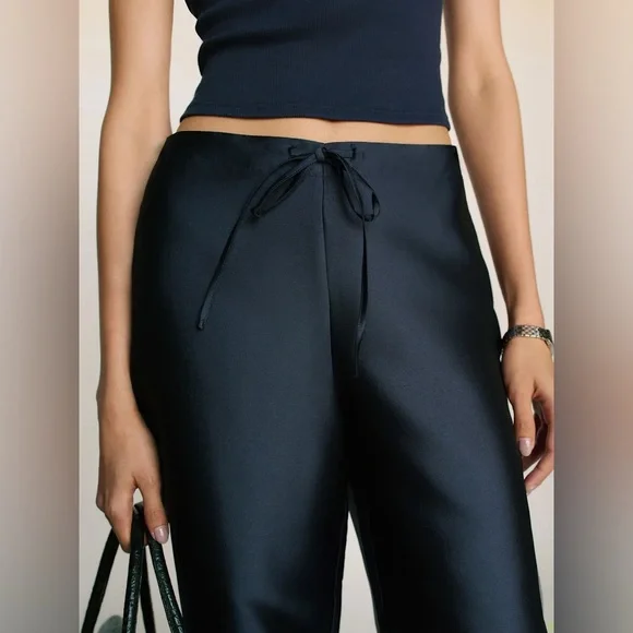 Reformation Olina Cropped Pant Blue - Size S